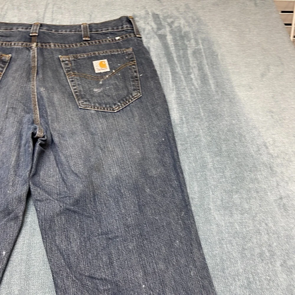 Vintage Carhartt Jeans Mens 38x30 Blue Denim Everyday Wear Relaxed Fit Wide Leg